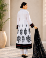 Ivory Noir 3 Piece Embroidered Stitched Suit - Image 7