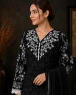 Shadow & Pearl 3 Piece Embroidered Stitched Shirt - Image 3