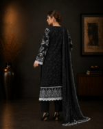 Shadow & Pearl 3 Piece Embroidered Stitched Shirt - Image 4