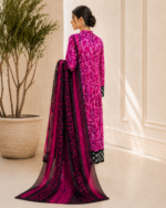 Magenta Bandhani Printed 3 Piece Stitched Frock Suit DR-1167 - Image 4