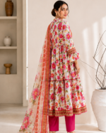 Blossom Affair 3 Piece Embroidered Stitched Suit - Image 5