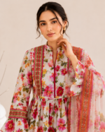 Blossom Affair 3 Piece Embroidered Stitched Suit - Image 3