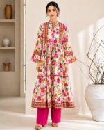 Blossom Affair 3 Piece Embroidered Stitched Suit - Image 2