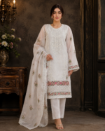 Ethereal Bloom Luxury Pret 3 Piece - Stitched - Image 2