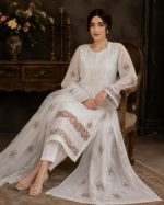 Ethereal Bloom Luxury Pret 3 Piece - Stitched - Image 4