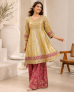 Luminous Embroidered A-Line Ensemble - Image 3