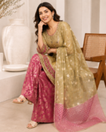 Luminous Embroidered A-Line Ensemble - Image 4