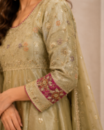 Luminous Embroidered A-Line Ensemble - Image 6