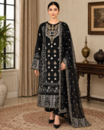 Midnight Majesty Luxury Pret 3 Piece - Stitched - Image 2