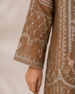 Mocha Elegance Luxury Pret 3 Piece - Stitched - Image 5