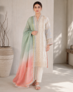 Pastel Serenity Luxury Pret 3 Piece - Stitched