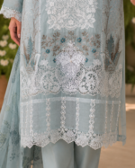 Ethereal Celestial Mist Embroidered Lawn Suit with Shafoon Dupatta – 3 Piece - Image 3