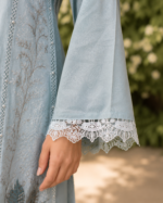 Ethereal Celestial Mist Embroidered Lawn Suit with Shafoon Dupatta – 3 Piece - Image 4