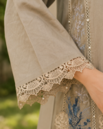 Ethereal Desert Bloom Embroidered Lawn Suit with Shafoon Dupatta – 3 Piece - Image 5